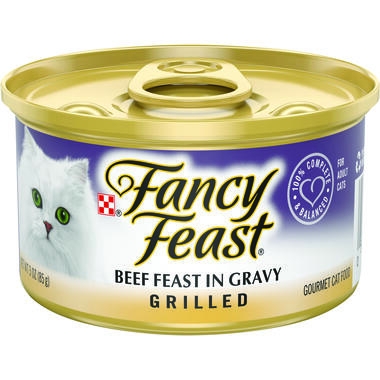 Fancy feast gourmet wet hot sale gravy lovers cat canned food